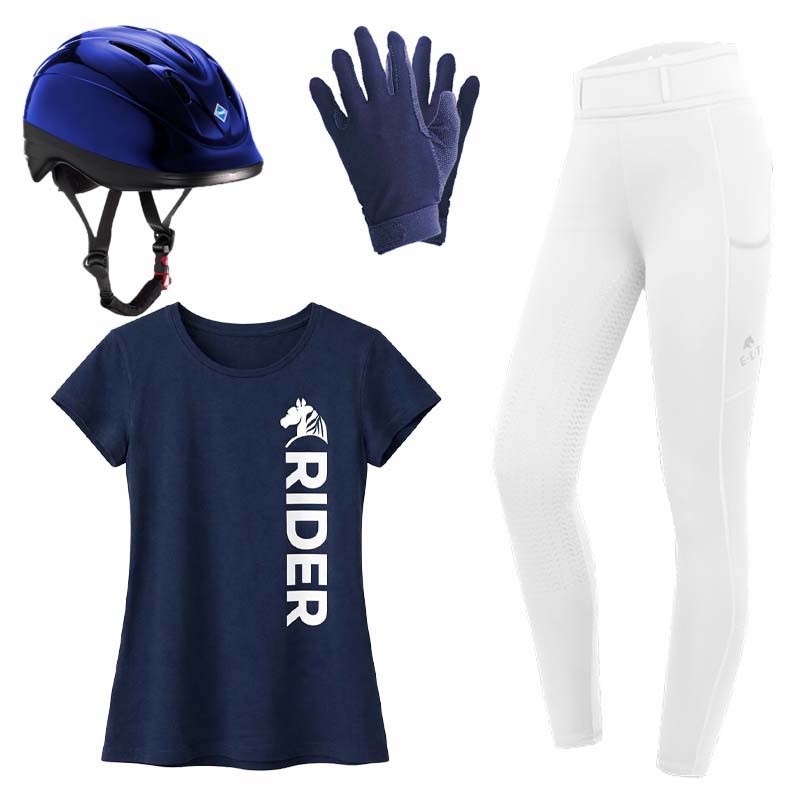 Komplettset Damen Reitbekleidung Englischreiten - für Anfängerinnen und Reiterinnen - 8190