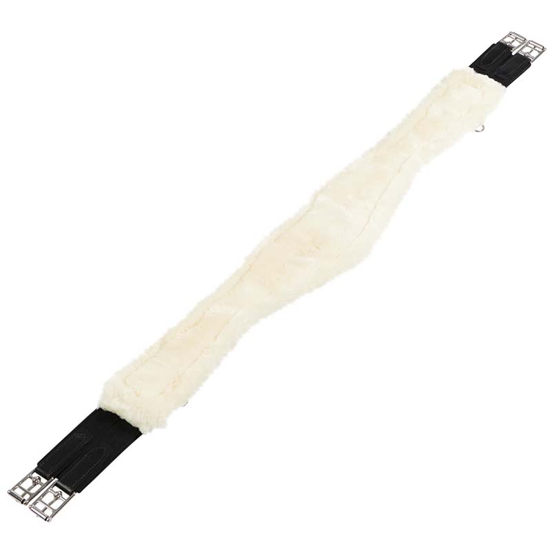 Englisch Anatomisches Sattelgirth mit Abnehmbarem Lammfell - 2866