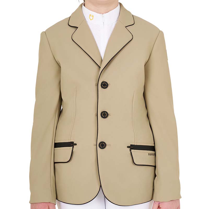 Equestro Turnierjacke für Mädchen aus wasserabweisendem Funktionsstoff - 9806