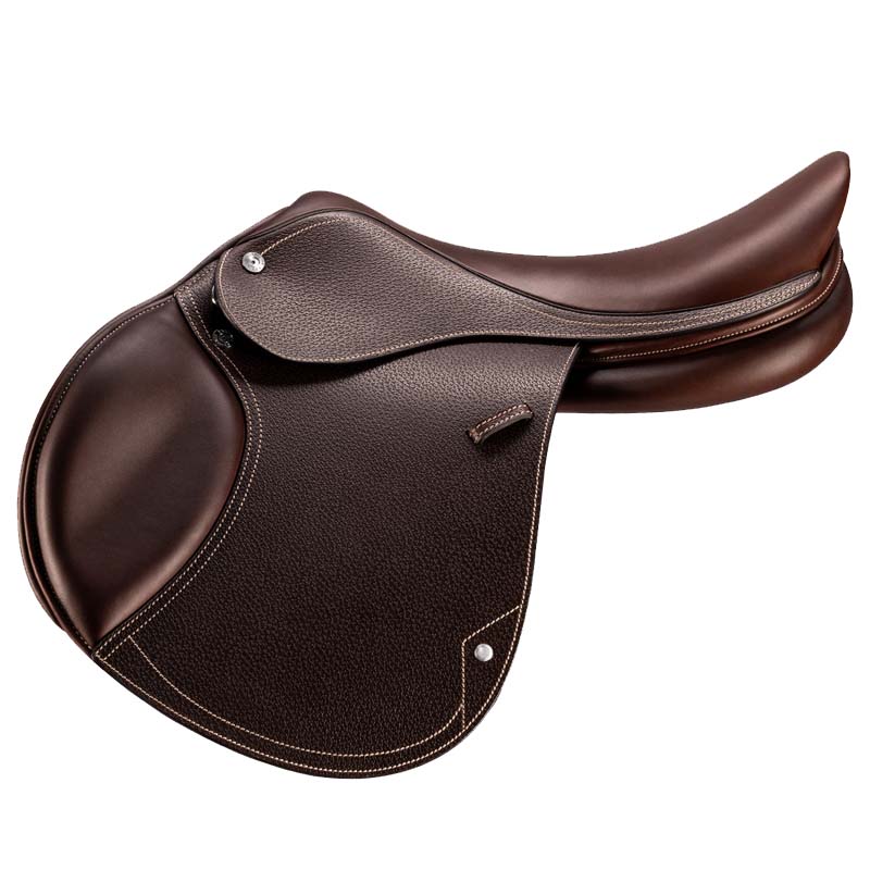 Springsattel VALOR JMP PRINT aus geprägtem Leder - Equiline Saddle Division