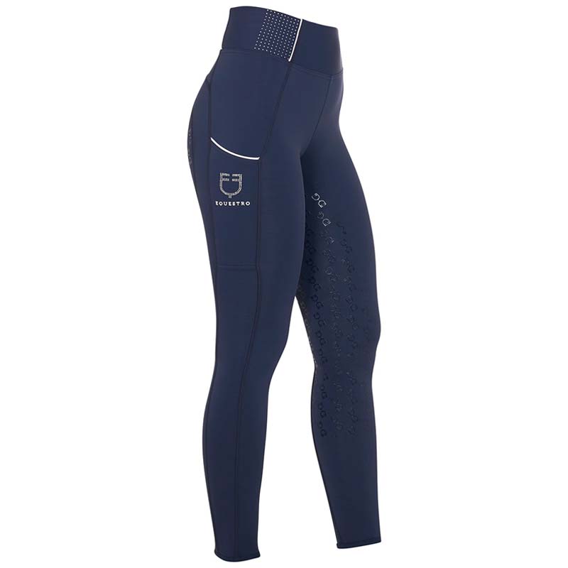 Leggings Equestro Vollgrip mit Strass - 9858